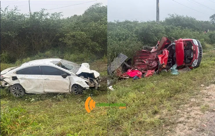 Colisão envolvendo Chevrolet Cruze e Fiat Strada deixa dois mortos e cinco feridos na BA 120 (atualizada)