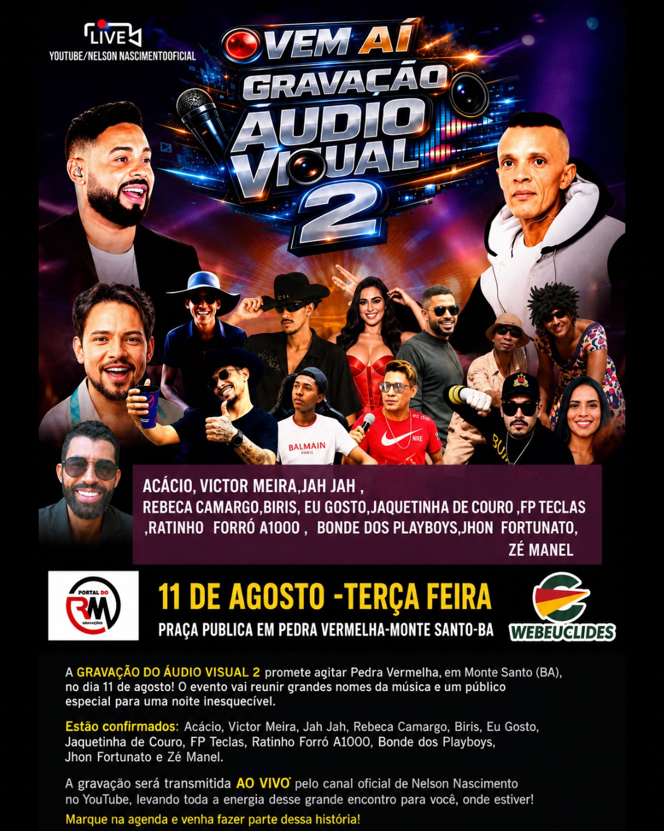 Gravação Áudiovisual 2 de Nelson Nascimento Em Pedra Vermelha - BA